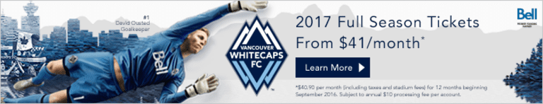 Whitecaps FC honoured with 2016 MLS Club and Executive year-end awards -