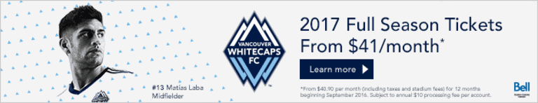 Whitecaps FC confirm 2017 roster make-up -