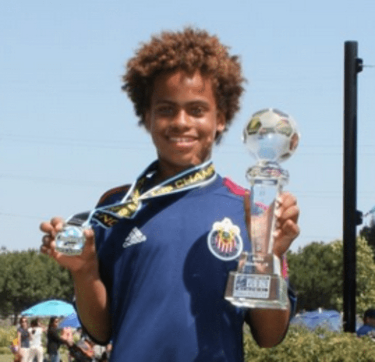 12-year-old Chivas USA standout John Kenneth Xuxuh Hilton has caught the eye of Manchester City -
