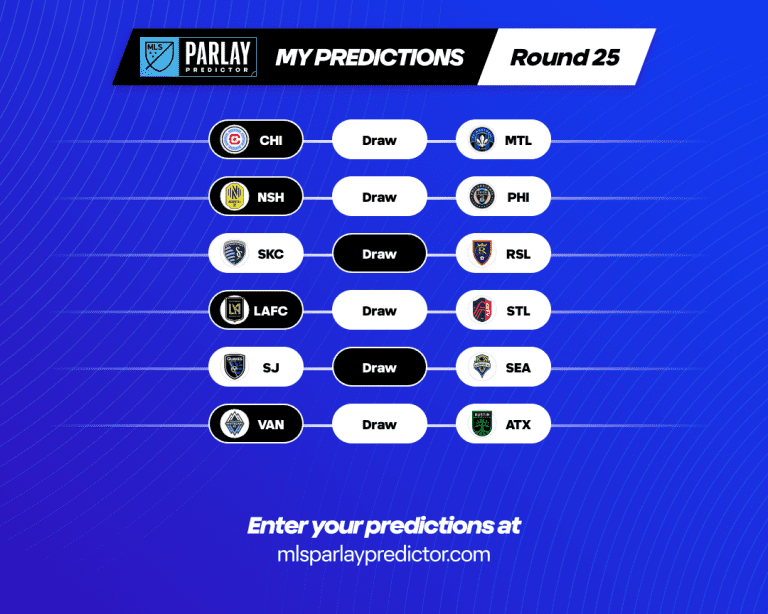 MLS Parlay Predictor - My Predictions (23)