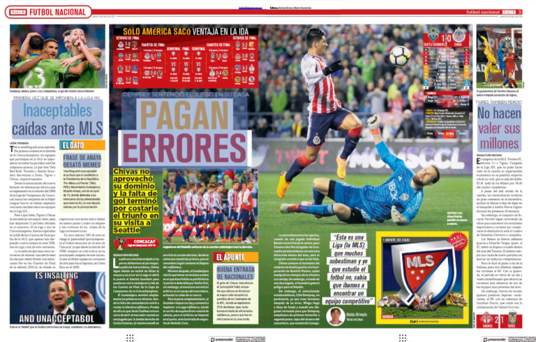Mexican, Canadian newspapers react to MLS CCL wins over Liga MX - https://league-mp7static.mlsdigital.net/images/Record%20-%20Mexico%20-%20March%208-inside.png