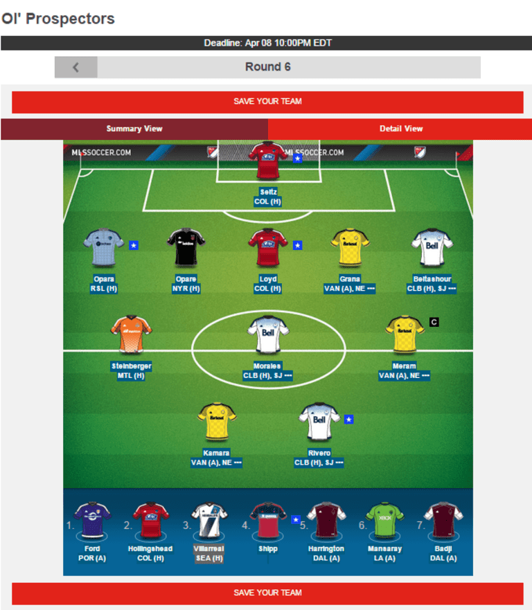 MLS Fantasy Soccer: Can't decide who to start? Give the Switcheroo a try! -