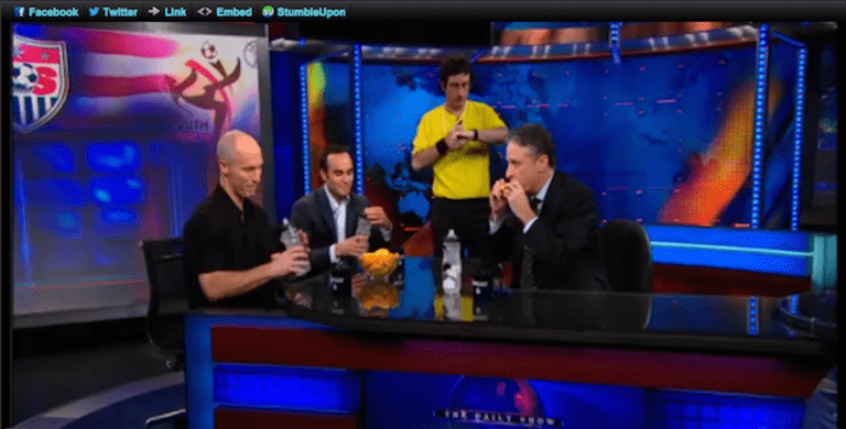 "Ow, Soccer!": Moments of Zen from the beautiful game for Jon Stewart's final Daily Show -