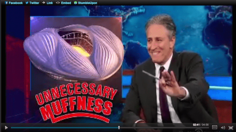 "Ow, Soccer!": Moments of Zen from the beautiful game for Jon Stewart's final Daily Show -