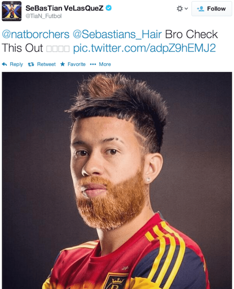 Real Salt Lake's Sebastian Velasquez can't grow his own beard, so he stole Nat Borchers' | SIDELINE -