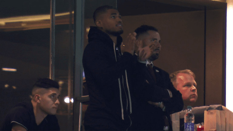 Injured Josef Martinez shows his support for Atlanta United teammates from suite - https://league-mp7static.mlsdigital.net/images/josefsuite.png