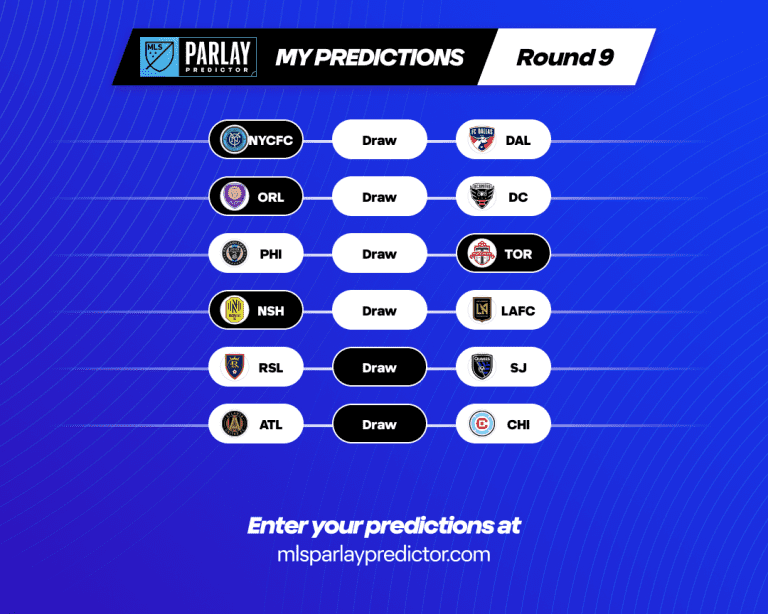 MLS Parlay Predictor - My Predictions