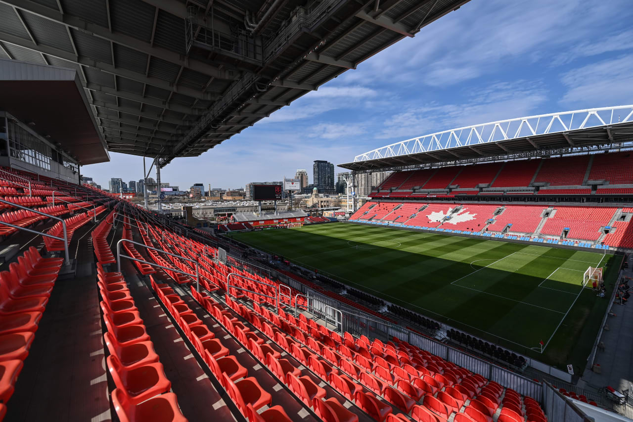 Scene setters before the match between Atlanta United and  Toronto FC at BMO Field in Toronto, Ont. on Saturday, April 15, 2023. (Photo by Brandon Magnus/Atlanta United)
