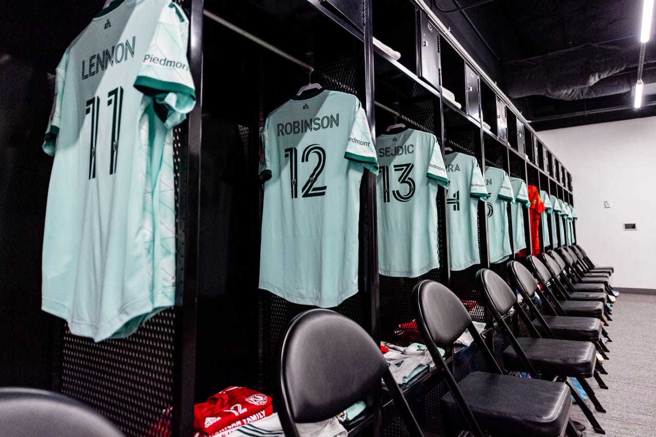 Scene setter image from the locker room before the match against DC United at Audi Field in Washington, DC, on Saturday April 2, 2022. (Photo by Mitch Martin/Atlanta United)