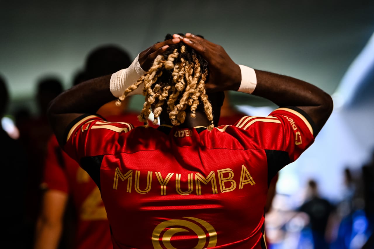 Atlanta United midfielder Tristan Muyumba #8 walks out prior to the match against Seattle Sounders FC at Lumen Field in Seattle, WA on Sunday, August 20, 2023. (Photo by Mitch Martin/Atlanta United)