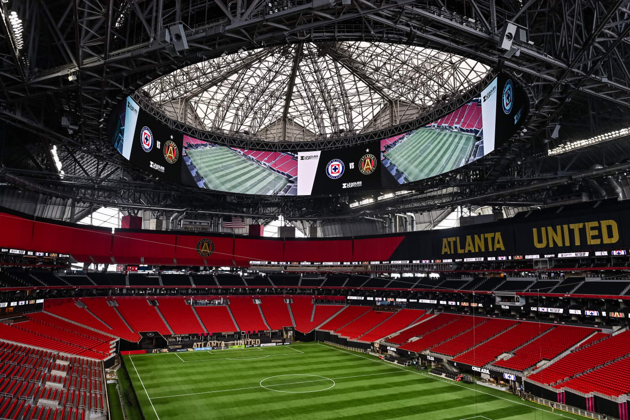 Scene Setter image prior to the Leagues Cup match against Cruz Azul at Mercedes-Benz Stadium in Atlanta, Ga. on Saturday, July 29, 2023. (Photo by Asher Greene/Atlanta United)