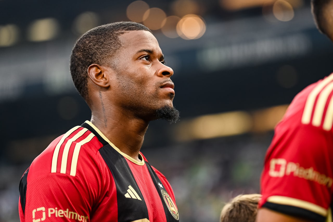 Atlanta United forward Xande Silva #16 prior to the match against Seattle Sounders FC at Lumen Field in Seattle, WA on Sunday, August 20, 2023. (Photo by Mitch Martin/Atlanta United)