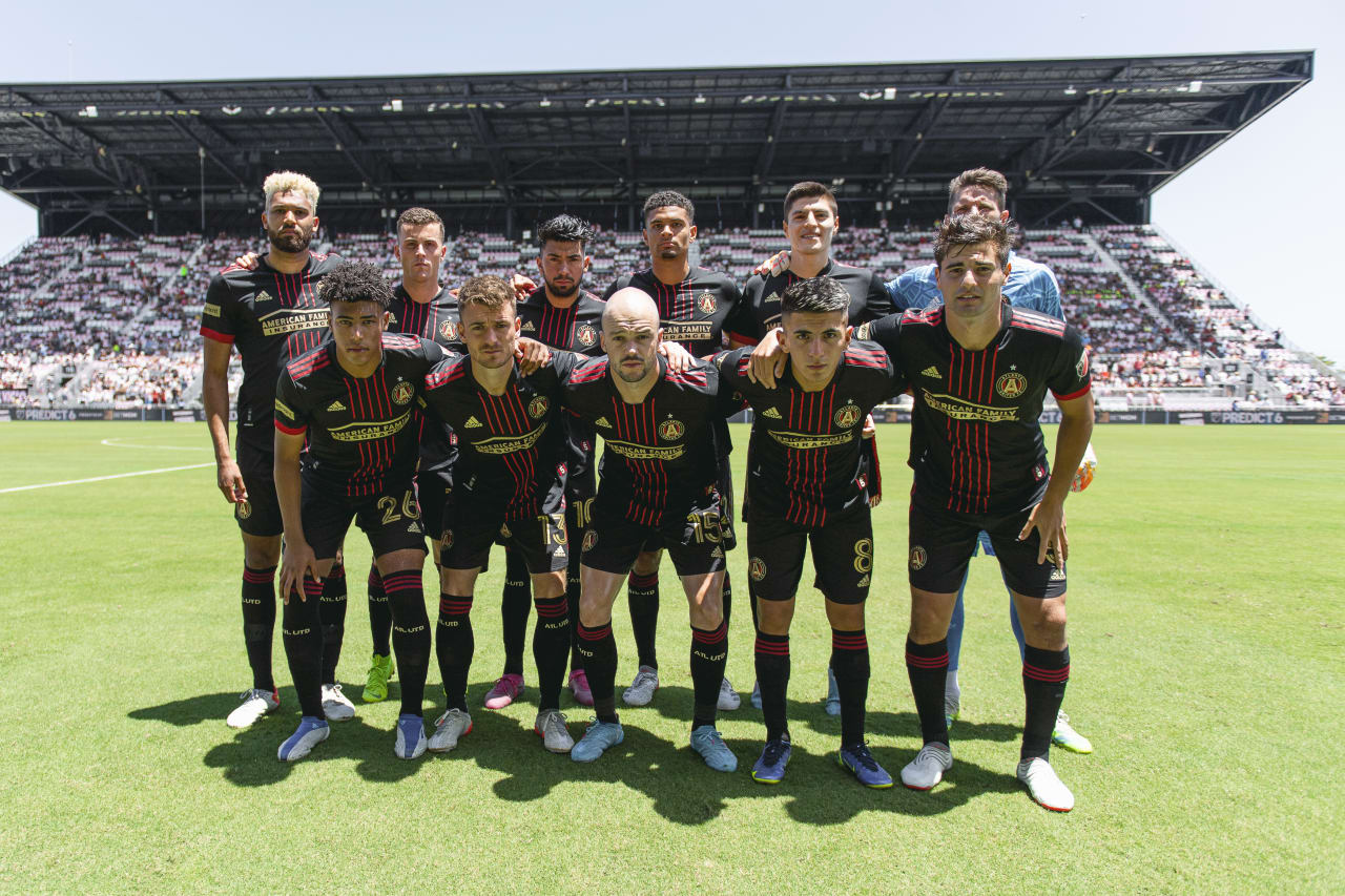 Atlanta United starting XI pose for a photo before the match against Inter Miami at DRV PNK Stadium in Fort Lauderdale, United States on Sunday April 24, 2022. (Photo by Dakota Williams/Atlanta United)