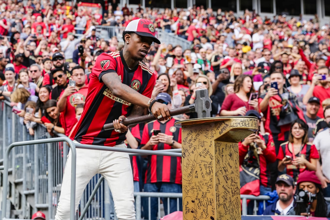 Atlanta rapper Rich Homie Quan hit the Spike on March 18, 2017 vs Chicago Fire