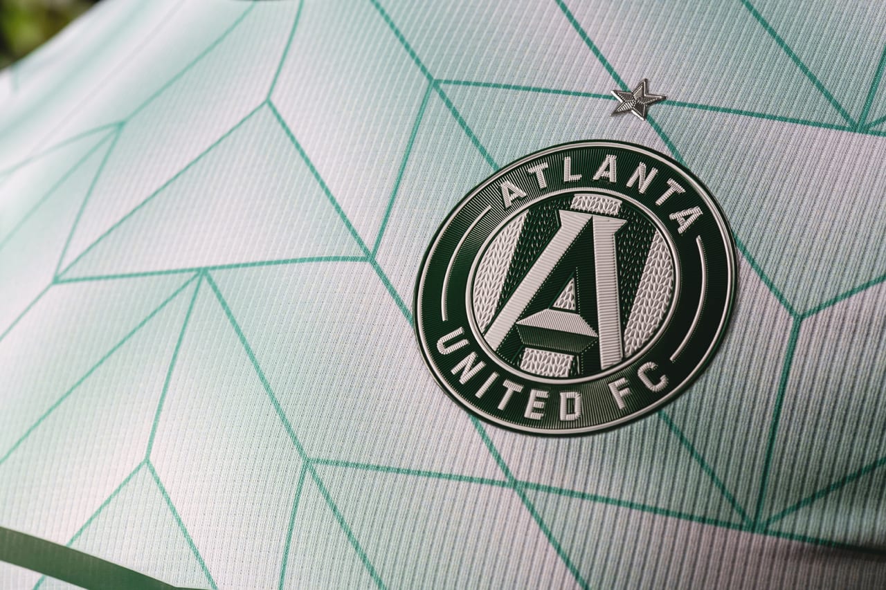 Detail photos of the Atlanta United 2022 Forest Kit at Mercedes-Benz Stadium in Atlanta, Georgia, on Monday January 24, 2022. (Photo by Jacob Gonzalez/Atlanta United)