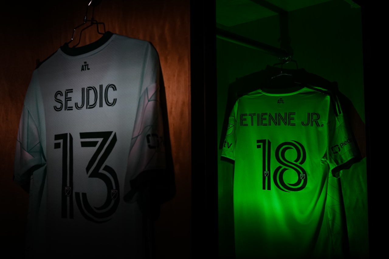 Scene setters from the locker room before the match against Toronto FC at BMO Field in Toronto, Canada on Saturday, April 15, 2023. (Photo by Brandon Magnus/Atlanta United)