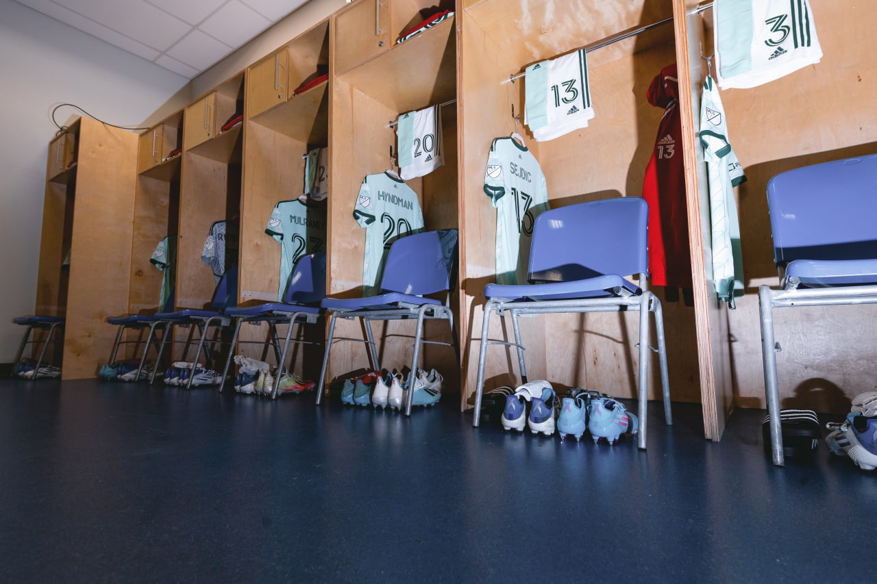 Scene setters of the locker room before the match against CF Montréal at Stade Saputo in Montreal, Quebec, on Saturday April 30, 2022. (Photo by Dakota Williams/Atlanta United)