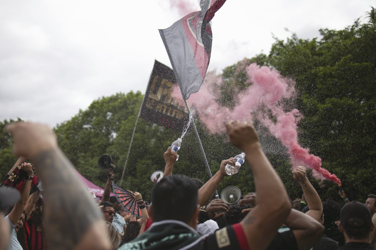 Atlanta United supporters before the match against Chicago Fire FC at Mercedes-Benz Stadium in Atlanta, United States on Saturday May 7, 2022. (Photo by Chamberlain Smith/Atlanta United)