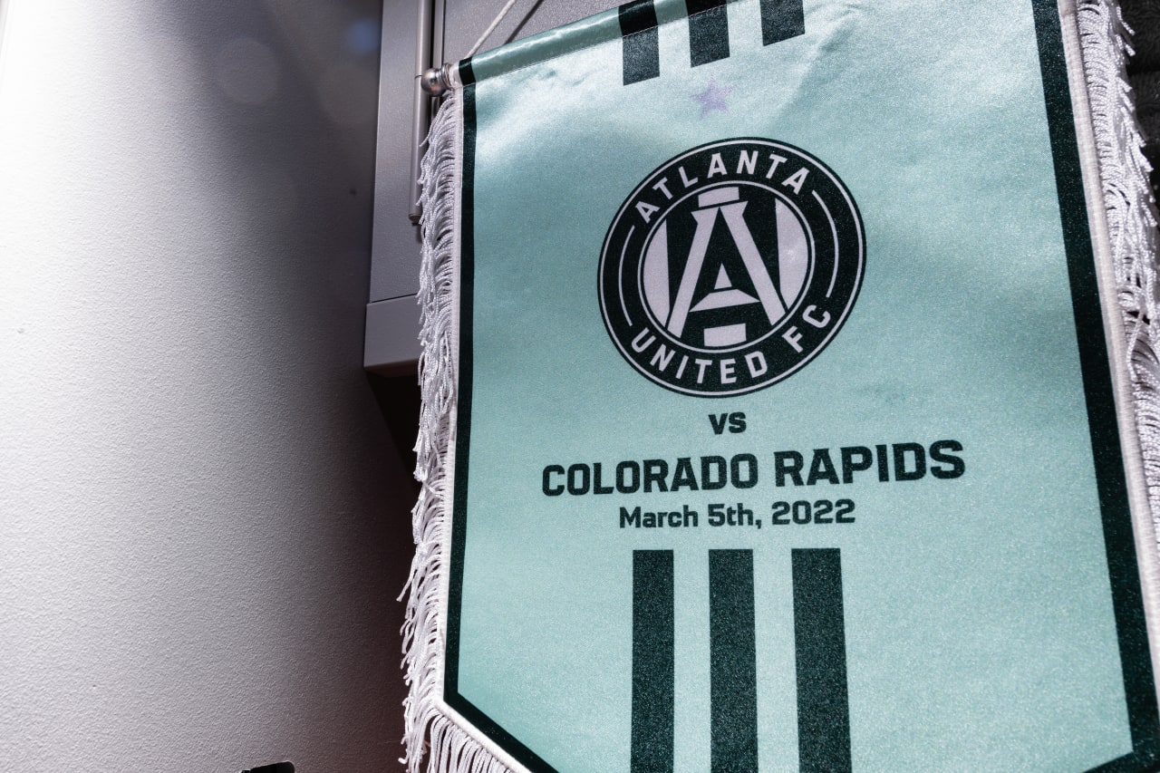 Scene setters of the locker room before the match against Colorado Rapids at Dick’s Sporting Goods Park in Commerce City, Colorado, on Saturday March 5, 2022. (Photo by Dakota Williams/Atlanta United)