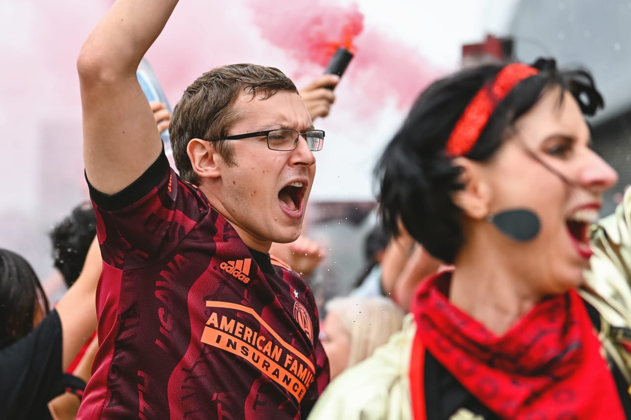 Atlanta United supporters are seen prior to the match against Toronto FC at Mercedes-Benz Stadium in Atlanta, United States on Saturday September 10, 2022. (Photo by Jay Bendlin/Atlanta United)