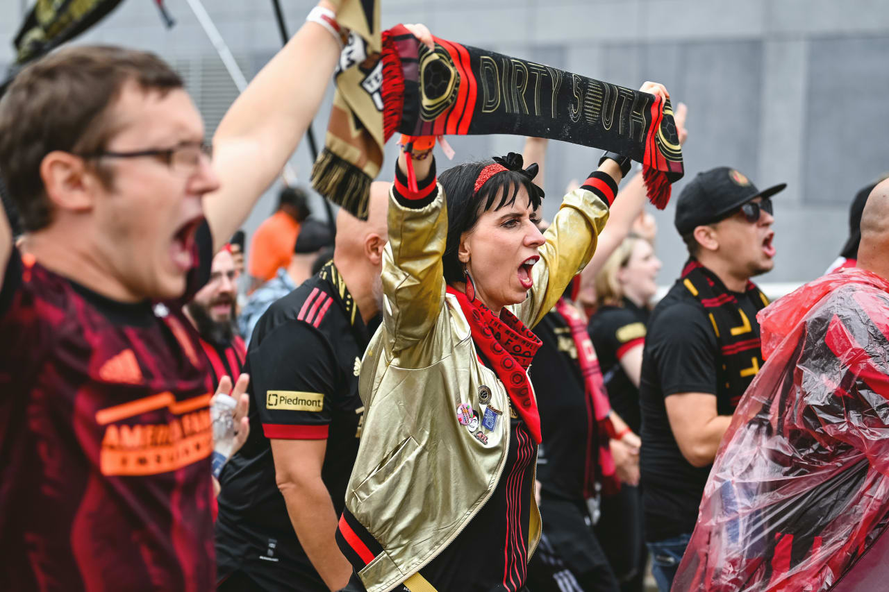Atlanta United supporters are seen prior to the match against Toronto FC at Mercedes-Benz Stadium in Atlanta, United States on Saturday September 10, 2022. (Photo by Jay Bendlin/Atlanta United)