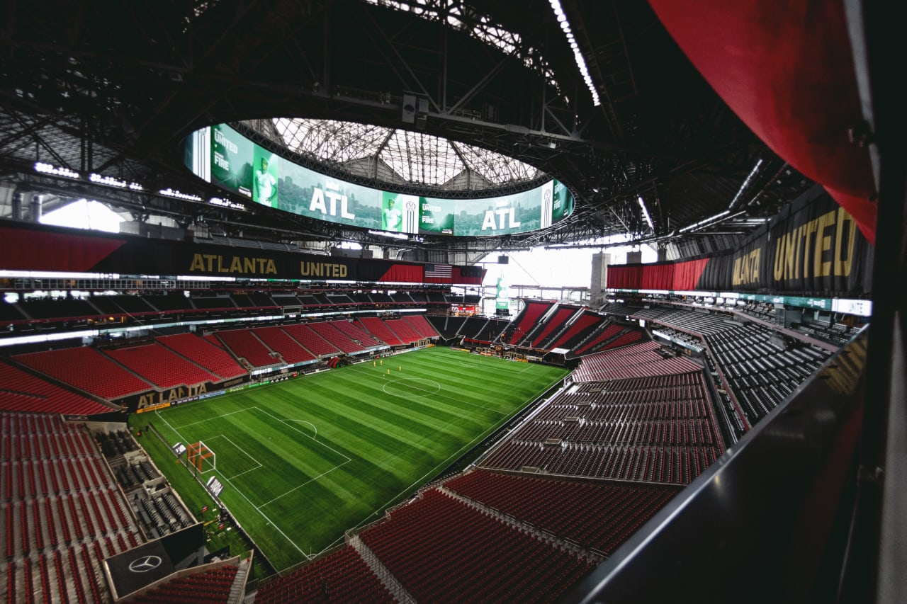 Scene setter image before the match against Chicago Fire at Mercedes-Benz Stadium in Atlanta, Georgia, on Saturday May 7, 2022. (Photo by Mitchell Martin/Atlanta United)