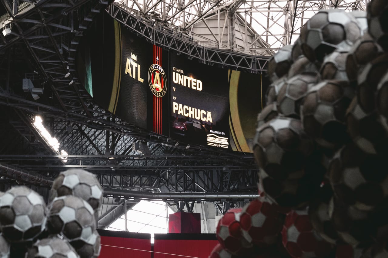 Scene setters before the match against CF Pachuca at Mercedes-Benz Stadium in Atlanta, Georgia, on Tuesday June 14, 2022. (Photo by Jay Bendlin/Atlanta United)