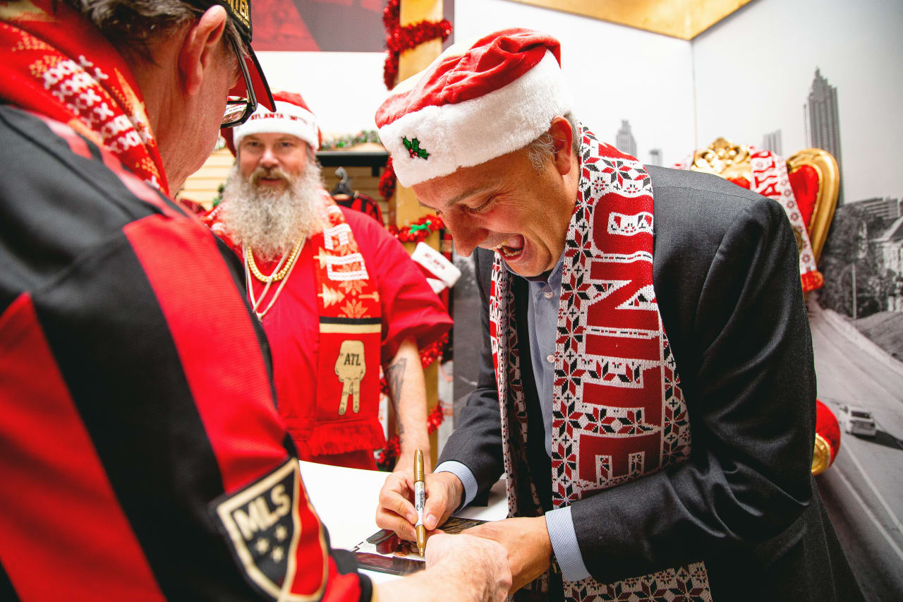 Scenes from the Darren and Santa United Appearance at Team Store with Santa United and Darren Eales at Atlantic Station Team Store in Atlanta, Georgia, on Thursday October 3, 2019. (Photo by Steffenie Burns/Atlanta United)