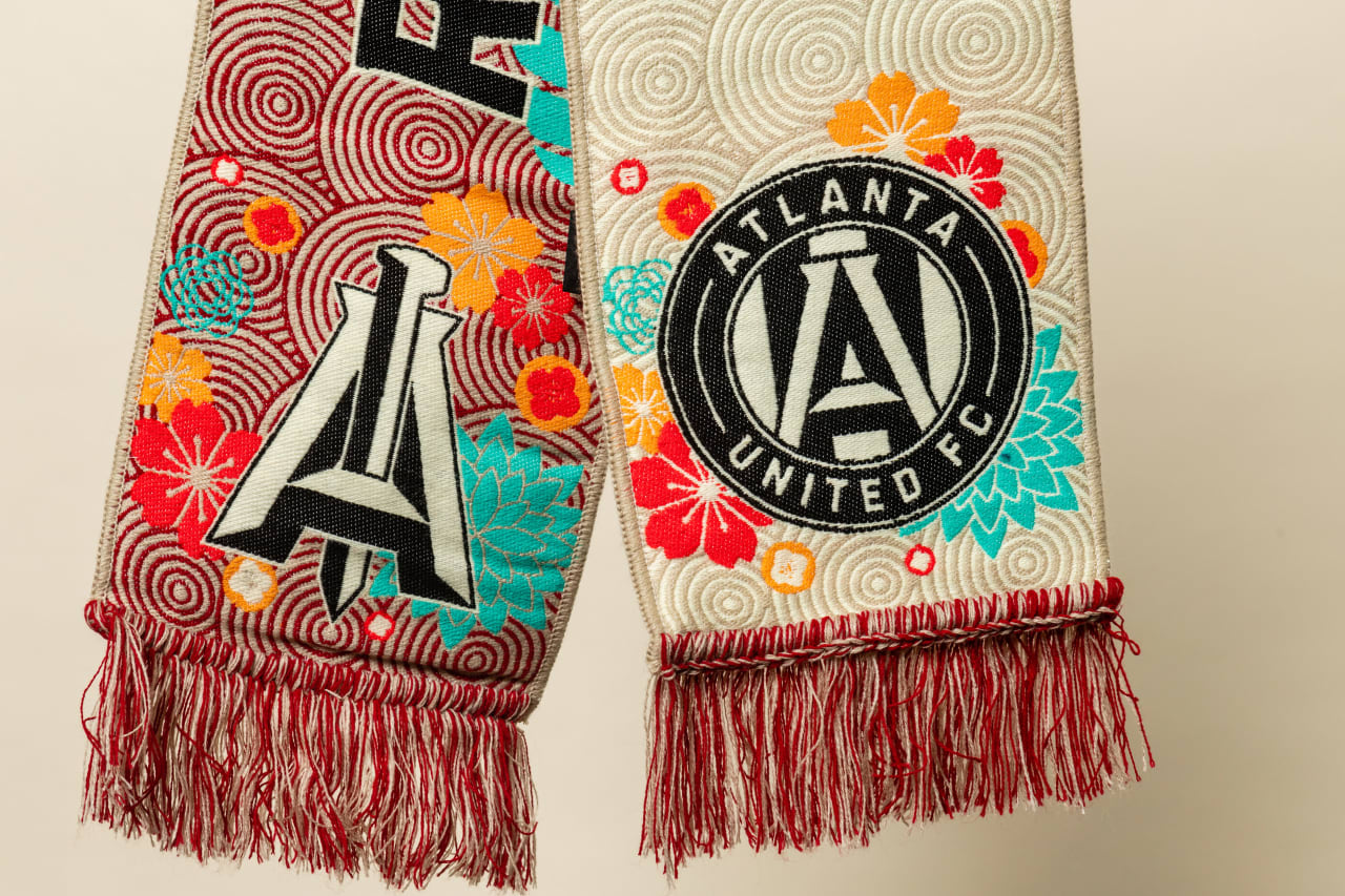 Close up of Atlanta United's May Scarf of the Month