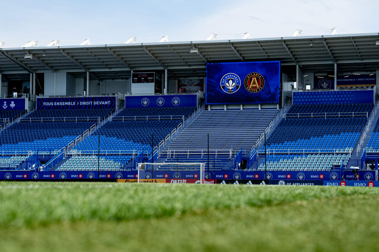 Scene setter before the match against CF Montreal at Saputo Stadium in Montreal, Quebec, Canada on Saturday, July 8, 2023. (Photo by Mitch Martin/Atlanta United)