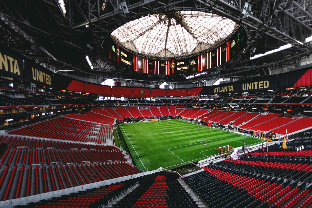 Scene setter image before the match against CF Montréal at Mercedes-Benz Stadium in Atlanta, Georgia, on Saturday March 19, 2022. (Photo by Mitchell Martin/Atlanta United)