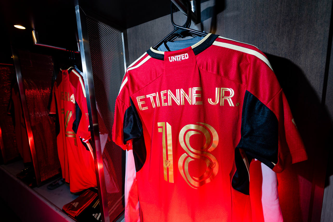 Scene setter before the match against New York Red Bulls at Mercedes-Benz Stadium in Atlanta, Ga. on Saturday, April 1, 2023. (Photo by Mitchell Martin/Atlanta United)