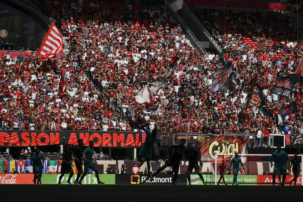 Gameplay during the match against Chicago Fire FC at Mercedes-Benz Stadium in Atlanta, Ga. on Sunday, April 23, 2023. (Photo by Alex Slitz/Atlanta United)