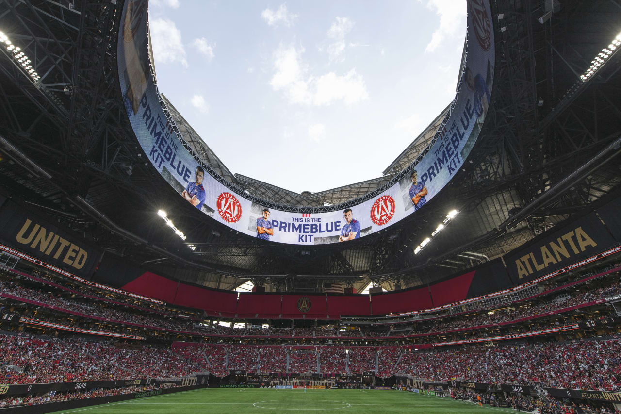 General view during the match against Columbus Crew at Mercedes-Benz Stadium in Atlanta, United States on Saturday May 28, 2022. (Photo by Mitchell Martin/Atlanta United)