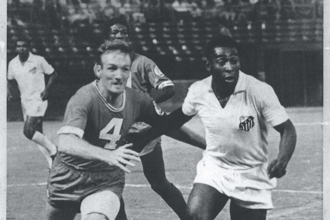 Vic Crowe and Pelé, Chiefs vs. Santos in 1968