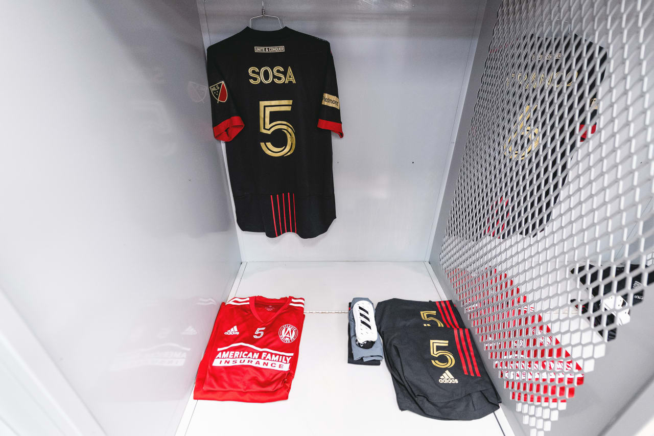 Scene setters of the locker room setup before the match against Chicago Fire FC at Soldier Field in Chicago, Illinois, on Saturday July 30, 2022. (Photo by Dakota Williams/Atlanta United)