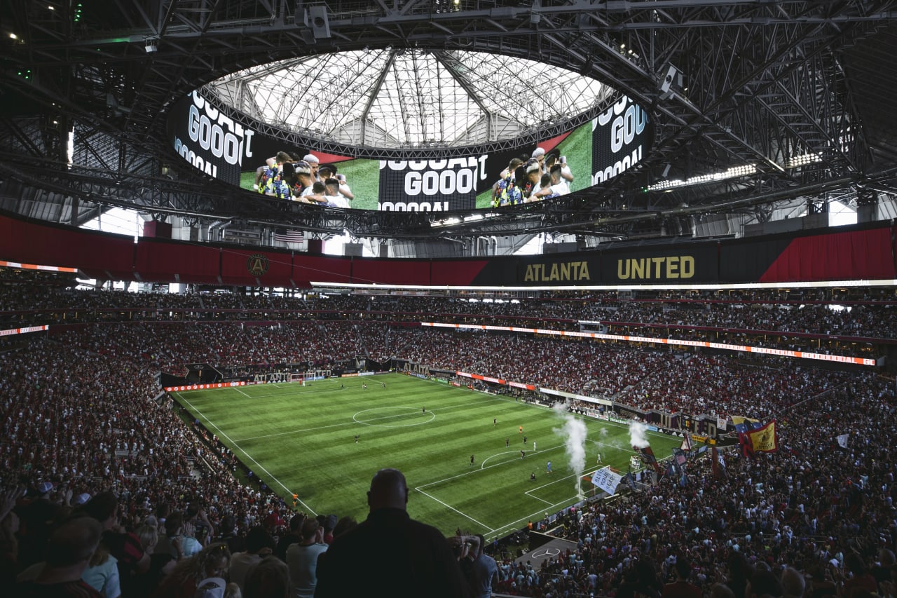 General view during the match against Inter Miami CF at Mercedes-Benz Stadium in Atlanta, Georgia, on Sunday June 19, 2022. (Photo by Casey Sykes/Atlanta United)