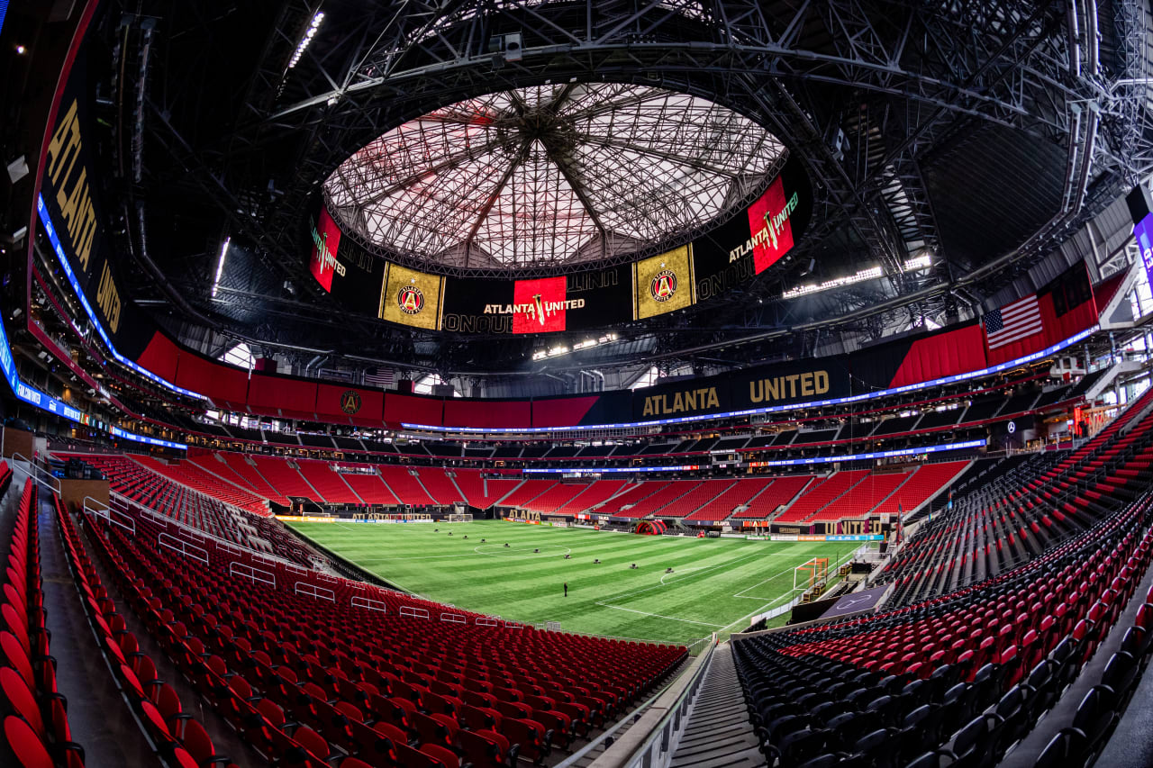Scene setters before the American Family Insurance Cup against Deportivo Toluca F.C. at Mercedes-Benz Stadium in Atlanta, GA on Wednesday, February 15, 2023. (Photo by Mitch Martin/Atlanta United)