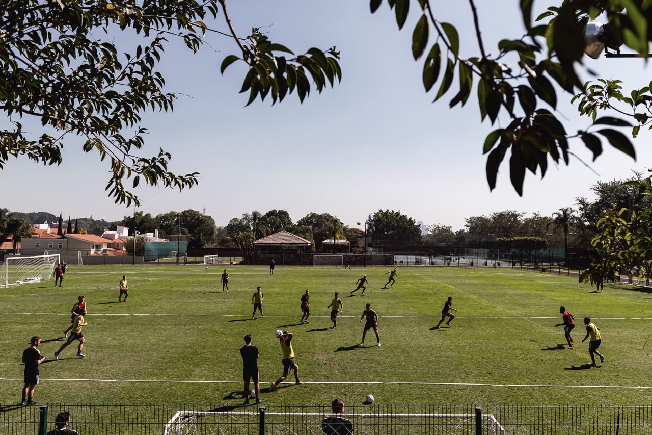 A wide shot during 2022 Preseason training at Club Atlas Colomos in Guadalajara , Jalisco, on Wednesday February 2, 2022. (Photo by Jacob Gonzalez/Atlanta United)