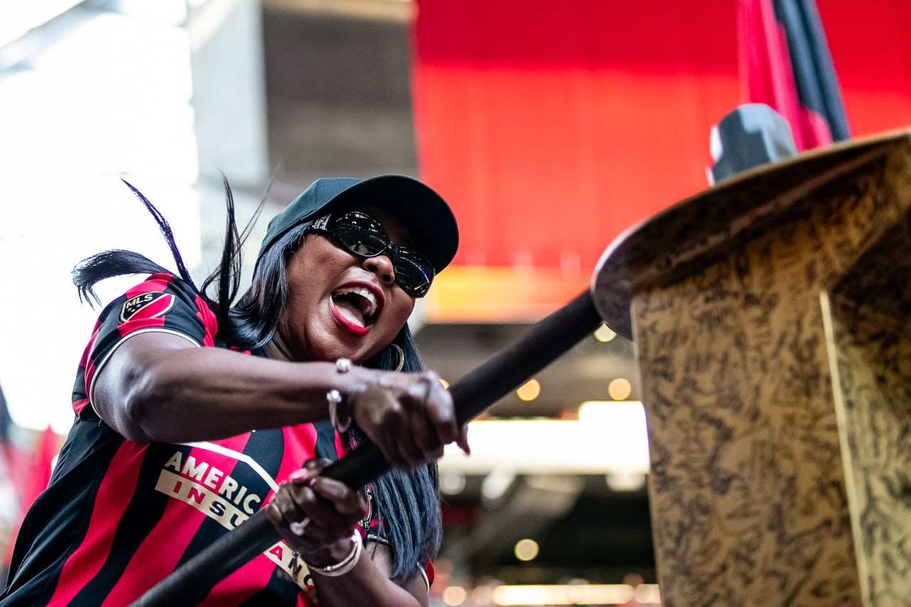 Atlanta singer LaTocha Scott hit the Spike on May 8, 2019 vs Toronto FC