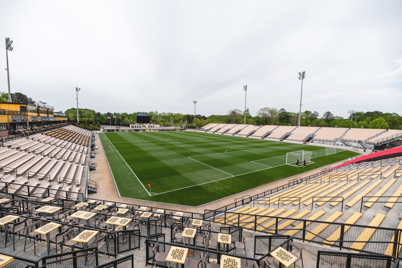 Scene setters before the match against Chattanooga FC at Fifth Third Bank Stadium in Kennesaw, United States on Wednesday April 20, 2022. (Photo by Kyle Hess/Atlanta United)