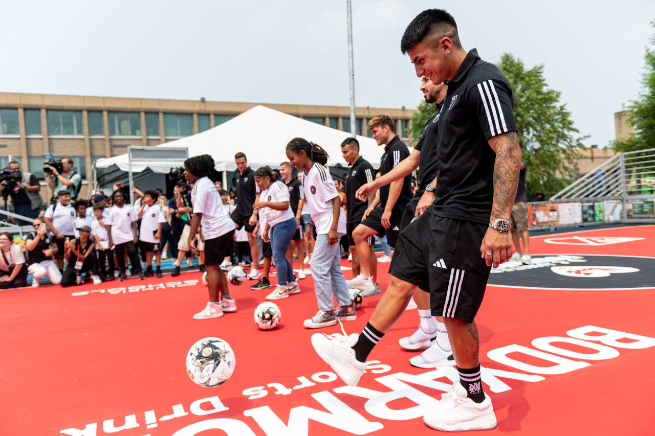 Scenes from the MLS Works Pitch Opening at Seaton Elementary School in Washington, D.C., on Monday, July 17, 2023. (Photo by Mitch Martin/Atlanta United)