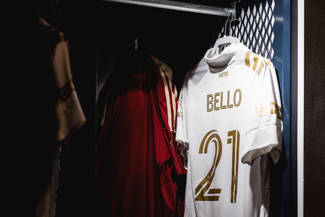 Locker room setup before the match against New York Red Bulls at Red Bull Arena in Harrison, New Jersey, on Wednesday November 3, 2021. (Photo by Jacob Gonzalez/Atlanta United)