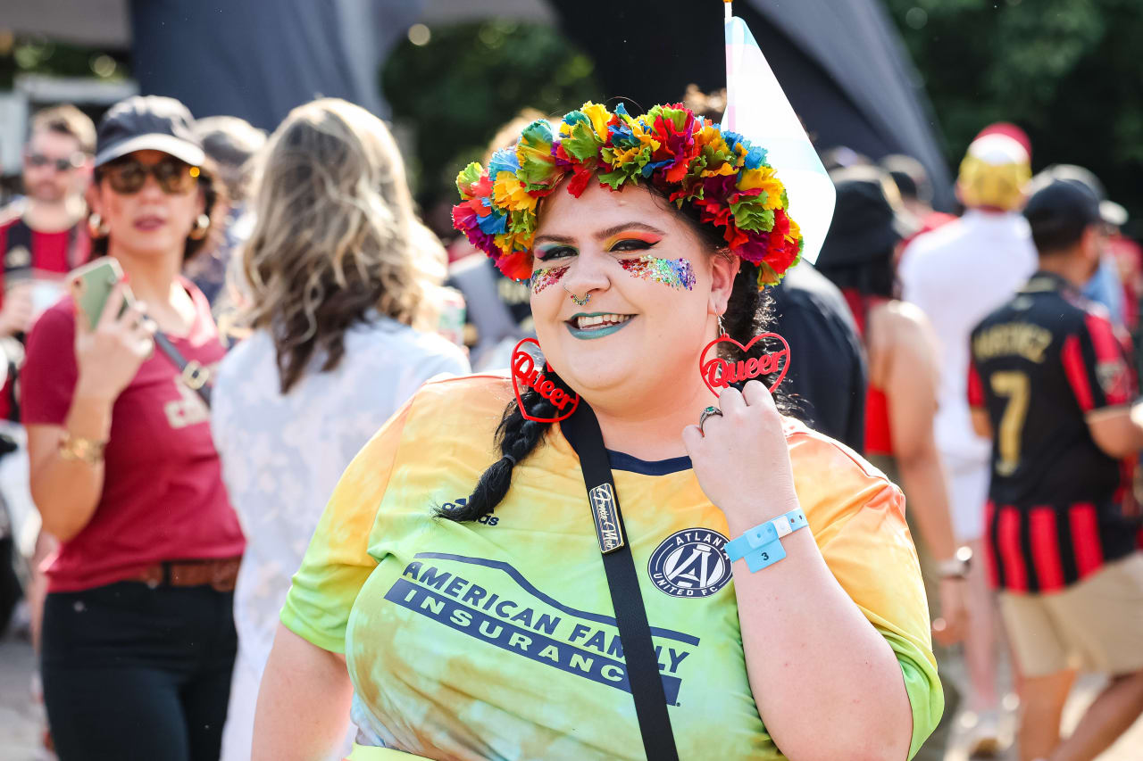 Scenes from the supporter’s tailgate and drag show before the match against D.C. United at Mercedes-Benz Stadium in Atlanta, GA on Saturday, June 10, 2023. (Photo by Alex Slitz/Atlanta United)