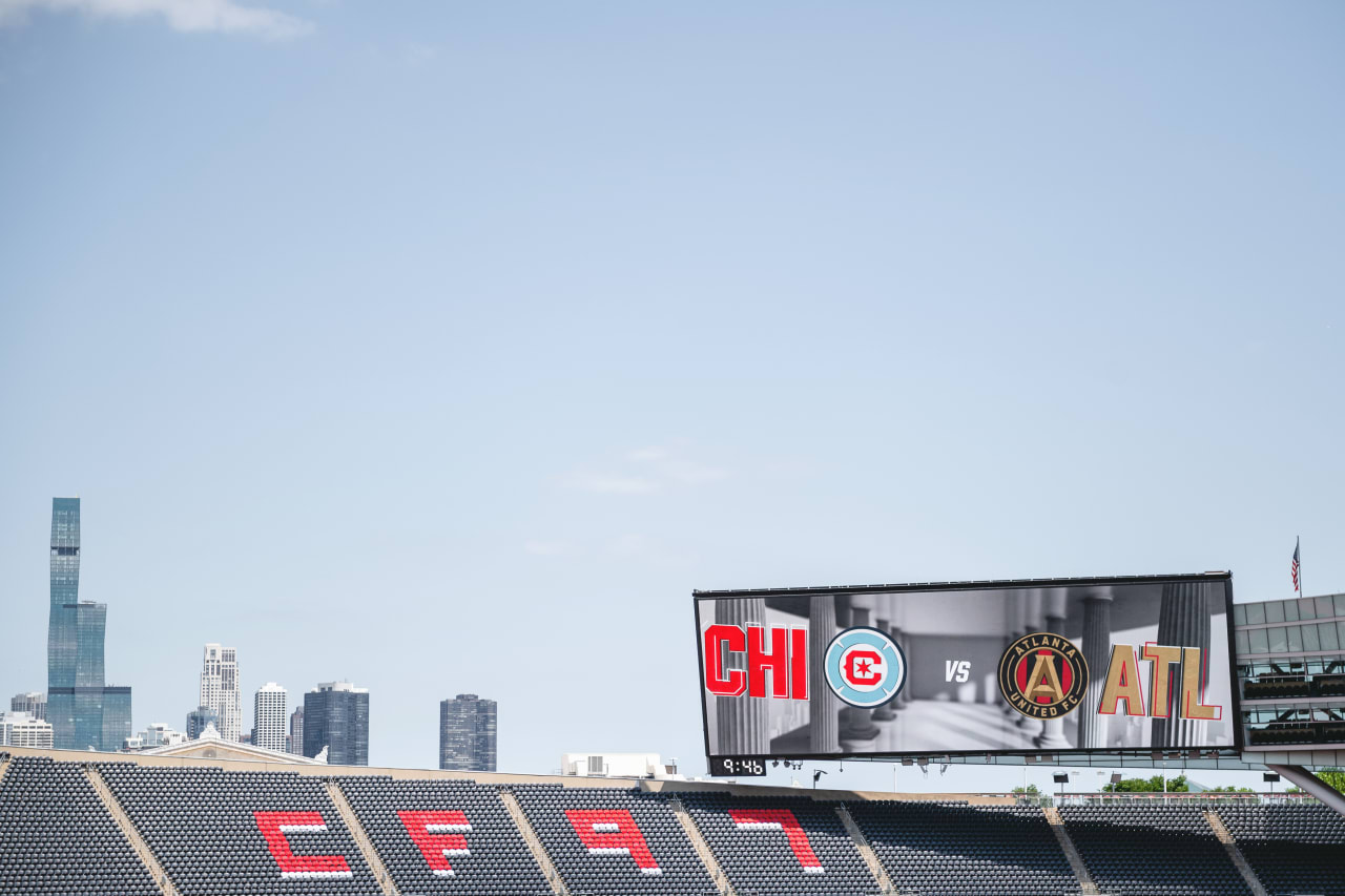 Scene setters before the match against Chicago Fire FC at Soldier Field in Chicago, Illinois, on Saturday July 30, 2022. (Photo by Dakota Williams/Atlanta United)