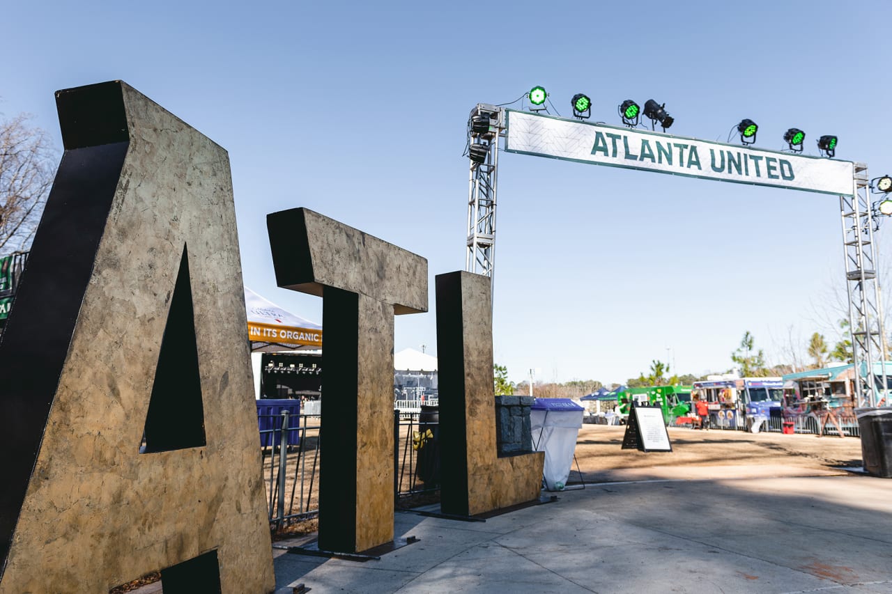 Scene setter before the 2022 Atlanta United Kit Launch at Piedmont Park in Atlanta, Georgia, on Saturday February 19, 2022. (Photo by Mitch Martin/Atlanta United)