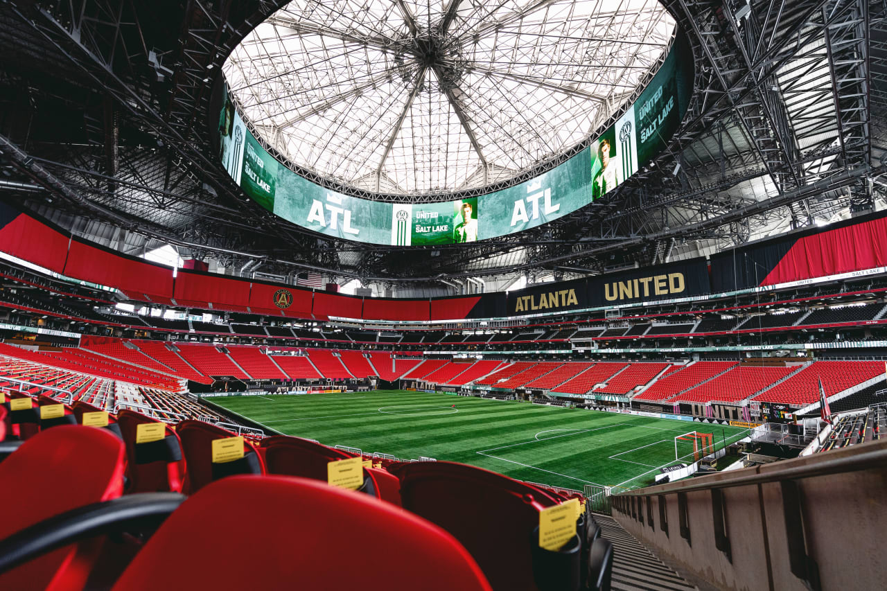 Scene setter image before the match against Real Salt Lake at Mercedes-Benz Stadium in Atlanta, Georgia, on Wednesday July 13, 2022. (Photo by Mitchell Martin/Atlanta United)