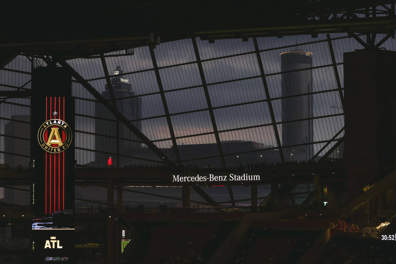 General view during the match against New York Red Bulls at Mercedes-Benz Stadium in Atlanta, United States on Wednesday August 17, 2022. (Photo by Casey Sykes/Atlanta United)