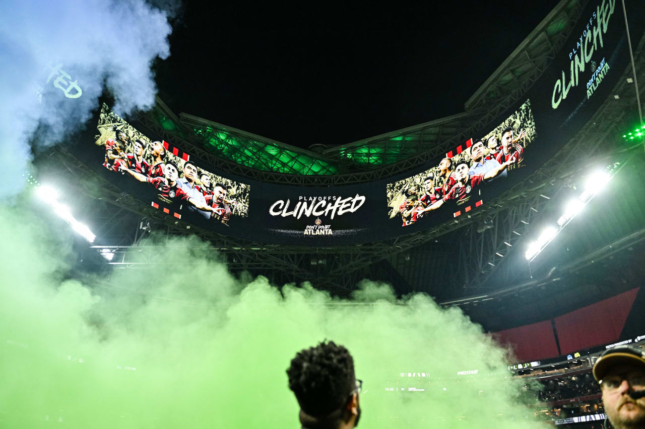 General view after the victory against CF Montreal at Mercedes-Benz Stadium in Atlanta, GA on Saturday, September 23, 2023. (Photo by Scoot/Atlanta United)