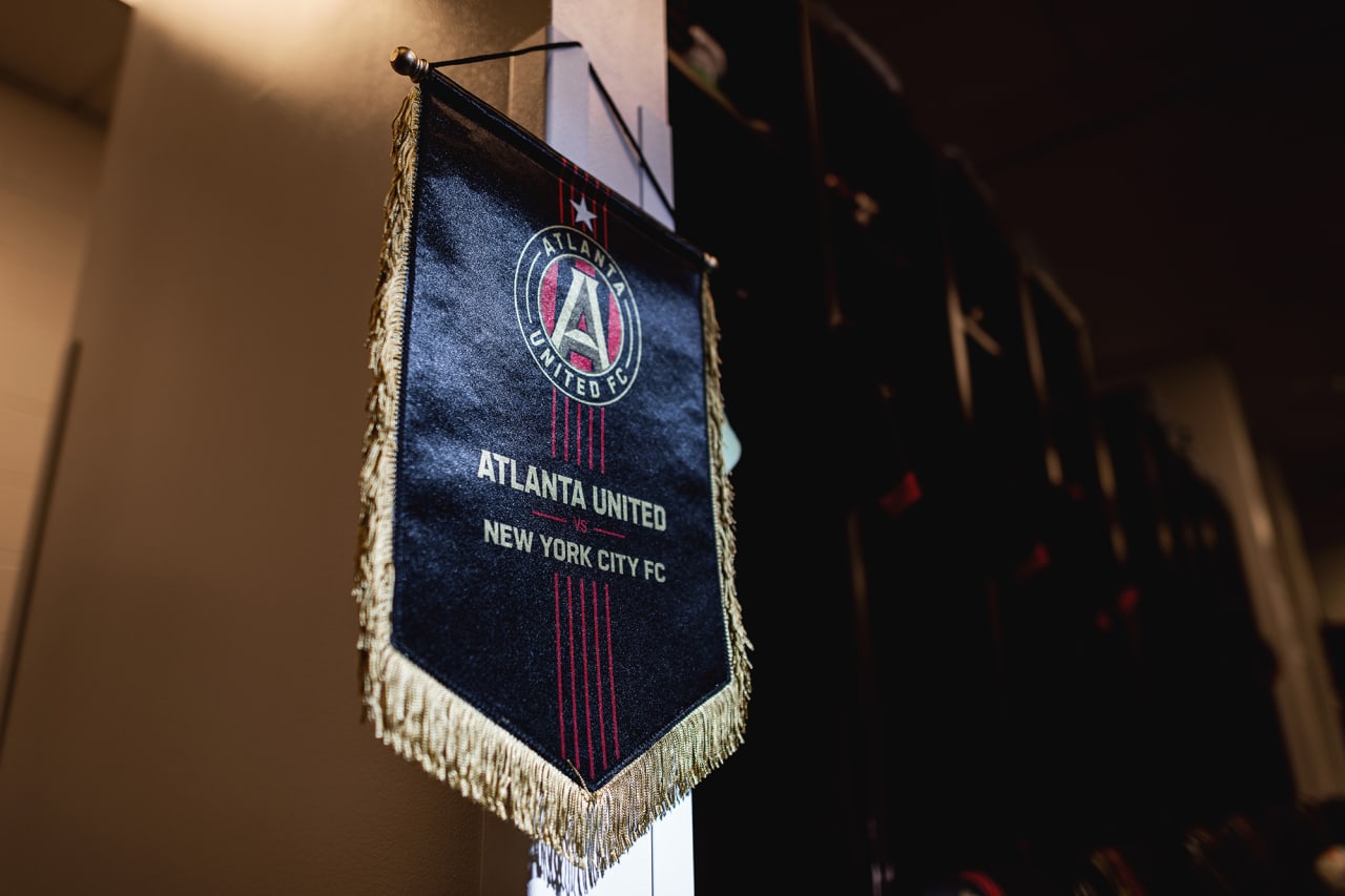 Locker room setup before the round one playoff match against New York City FC at Yankee Stadium in New York City, New York, on Sunday November 21, 2021. (Photo by Jacob Gonzalez/Atlanta United)